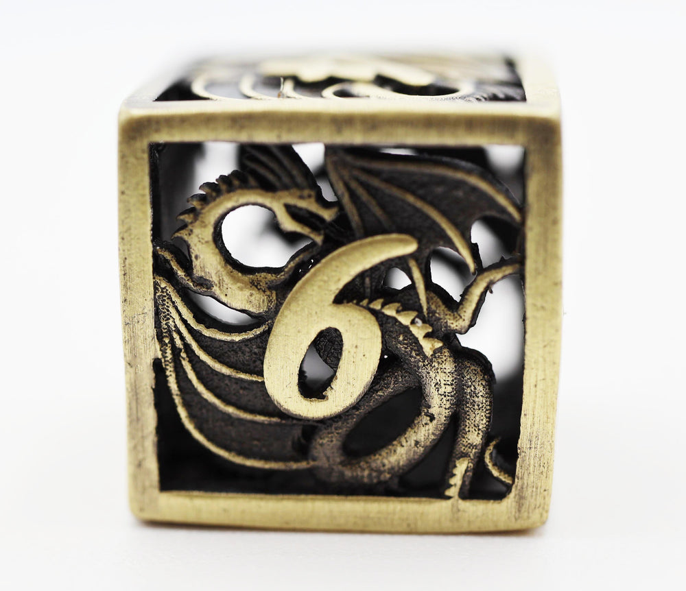 Foam Brain Games: Dragon Essence Bronze - Hollow Metal RPG Dice Set