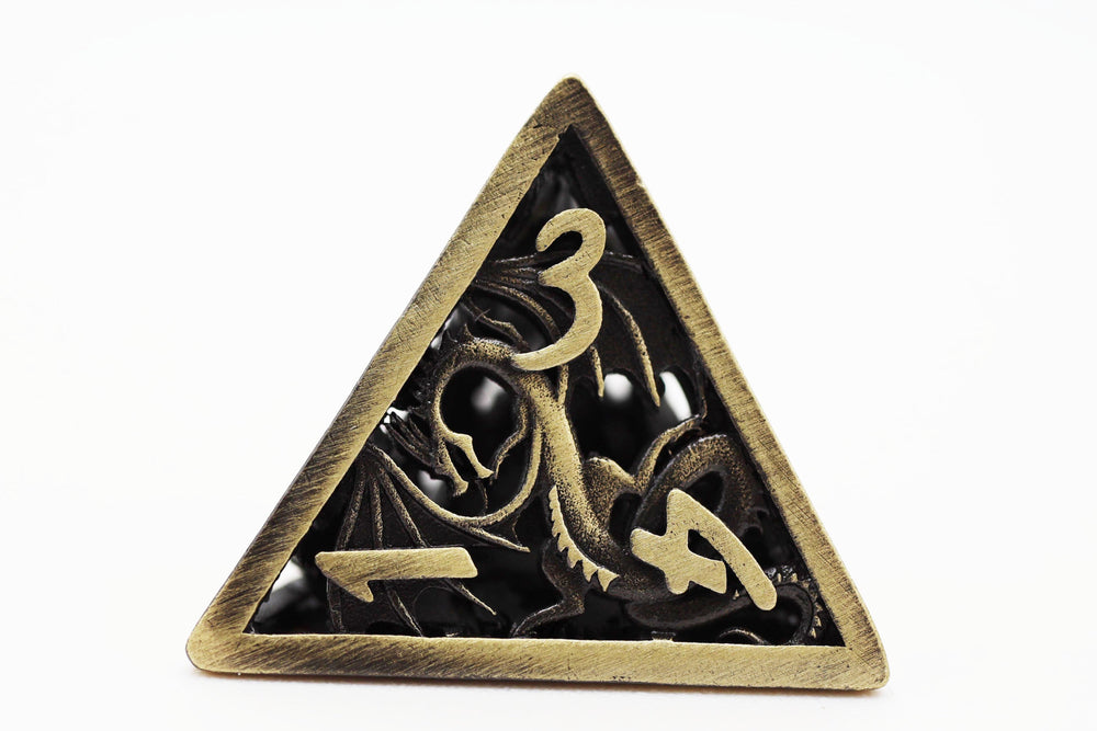 Foam Brain Games: Dragon Essence Bronze - Hollow Metal RPG Dice Set