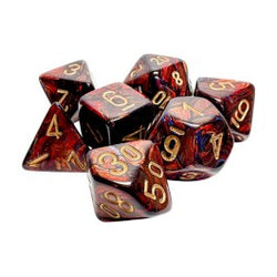 Chessex: Mega-Hedral - Scarab Blue Blood/Gold (7-Piece Set)