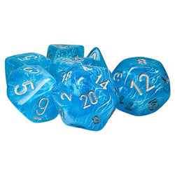 Chessex: Mega-Hedral - Luminary Sky/Silver (7-Piece Set)