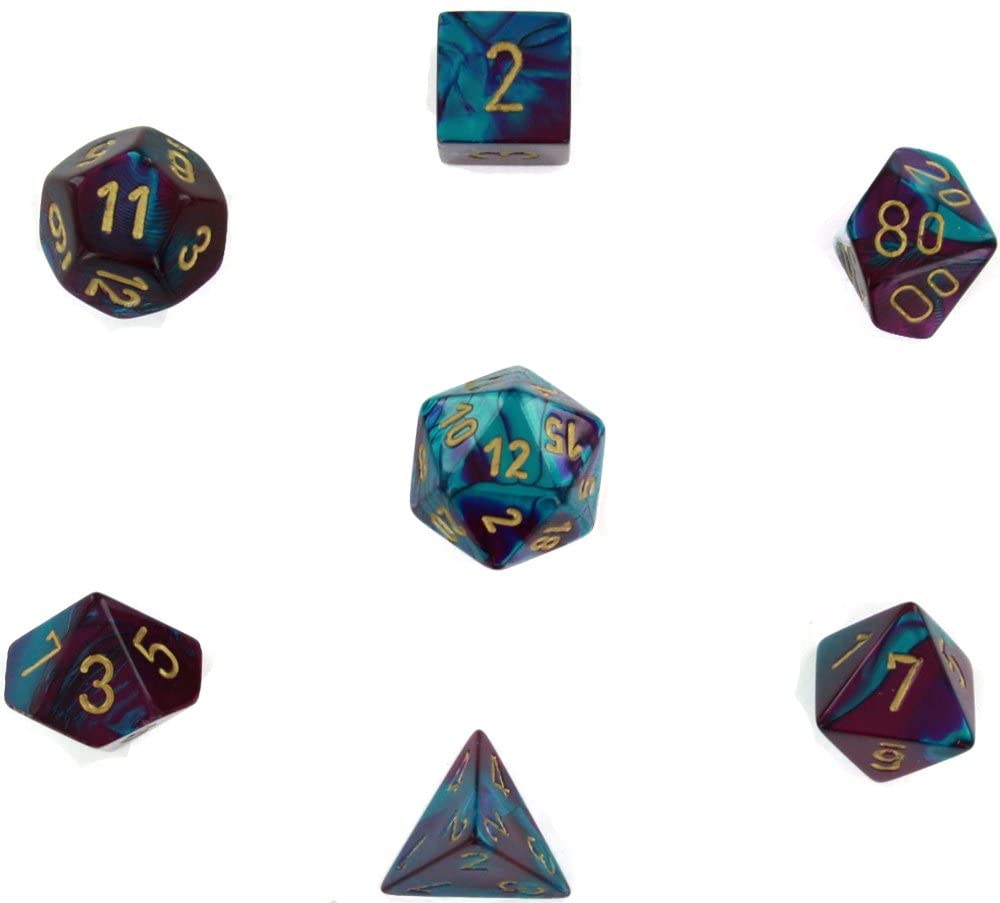 Chessex: Gemini Polyhedral Purple-Teal/Gold (CHX 26449)