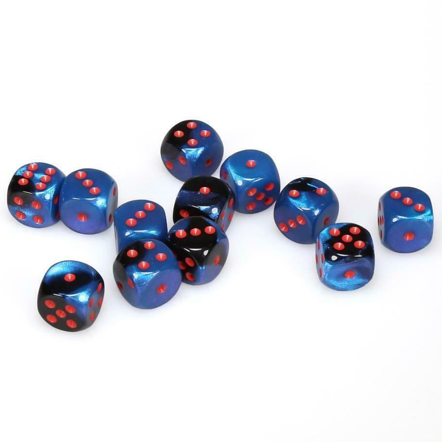 Chessex: Gemini Black-Starlight/Red 16mm Dice Block (CHX 26658)