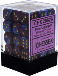 Chessex: Gemini Blue-Purple/Gold 12mm Dice Block (CHX 26828)