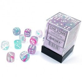 Chessex: Nebula Wisteria/White Luminary 12mm Dice Block (CHX 27945)