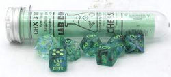 Chessex: Borealis Kelp/Light Green Luminary 7 Die Set (CHX 30054)