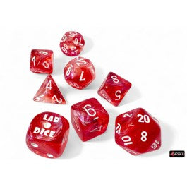 Chessex: Borealis Passion/White 7-Die Set with Bonus Die (CHX 30070)