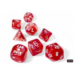 Chessex: Borealis Passion/White 7-Die Set with Bonus Die (CHX 30070)