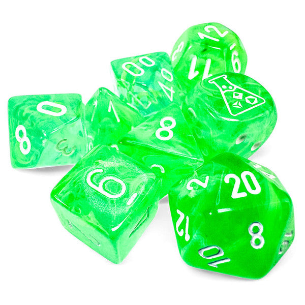 Chessex: Nebula Gelatinous/White 7-Die Set with Bonus Die (CHX 30074)