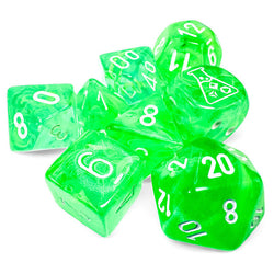Chessex: Nebula Gelatinous/White 7-Die Set with Bonus Die (CHX 30074)