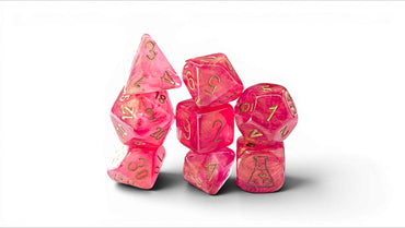 Chessex: Shimmer Ignis/Gold 7-Die Set with Bonus Die (CHX 30076)