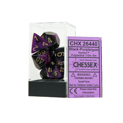 Chessex: Gemini Polyhedral Black-Purple/Gold (CHX 26440)