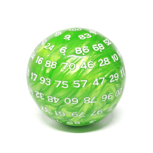 Foam Brain Games: 45mm D100 - Green Pearl