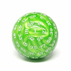 Foam Brain Games: 45mm D100 - Green Pearl