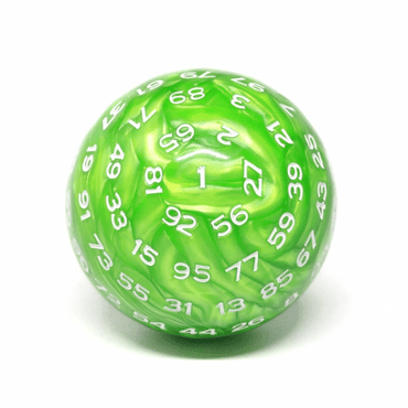 Foam Brain Games: 45mm D100 - Green Pearl