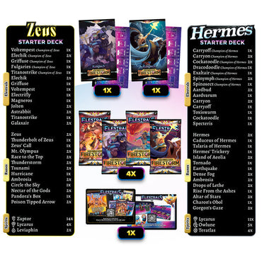 Elestrals: Firestorm - Double Starter Deck Bundle (Hermes vs. Zeus)