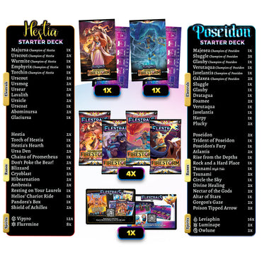 Elestrals: Firestorm - Double Starter Deck Bundle (Hestia vs. Poseidon)