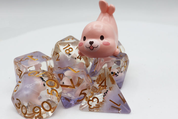 Foam Brain Games: Pink Seal RPG Dice Set