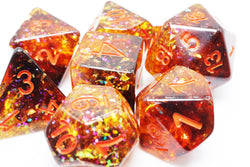 Foam Brain Games: Pumpkin Light RPG Dice Set