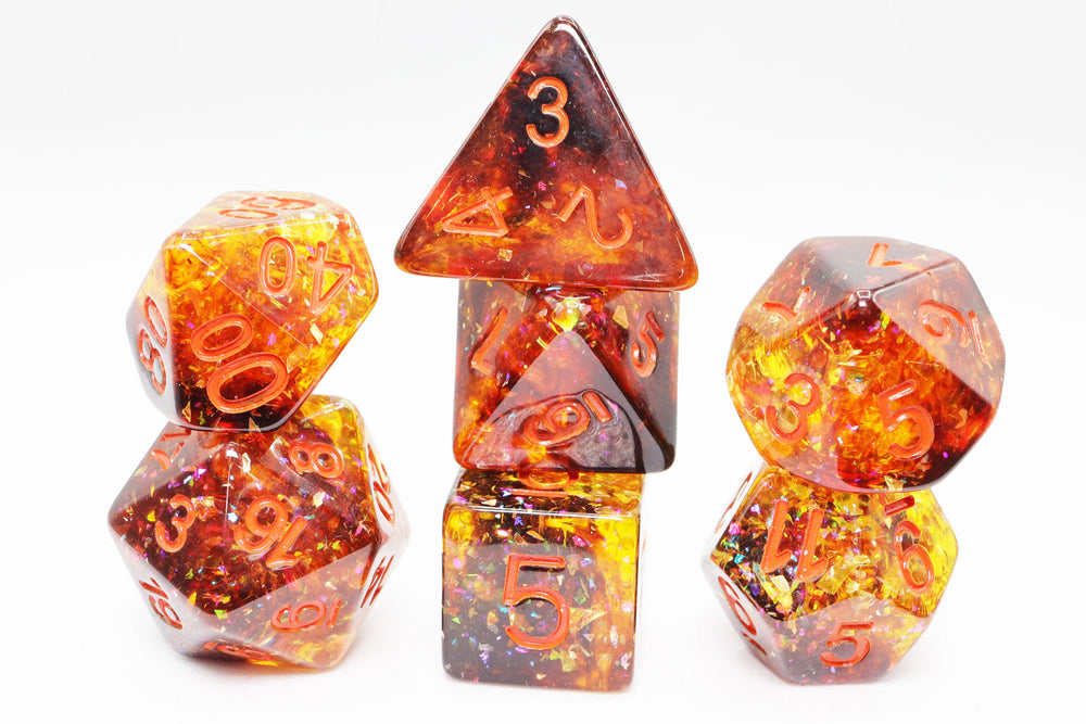 Foam Brain Games: Pumpkin Light RPG Dice Set
