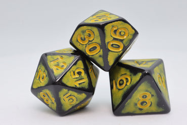Foam Brain Games: Timeworn Yellow RPG Dice Set