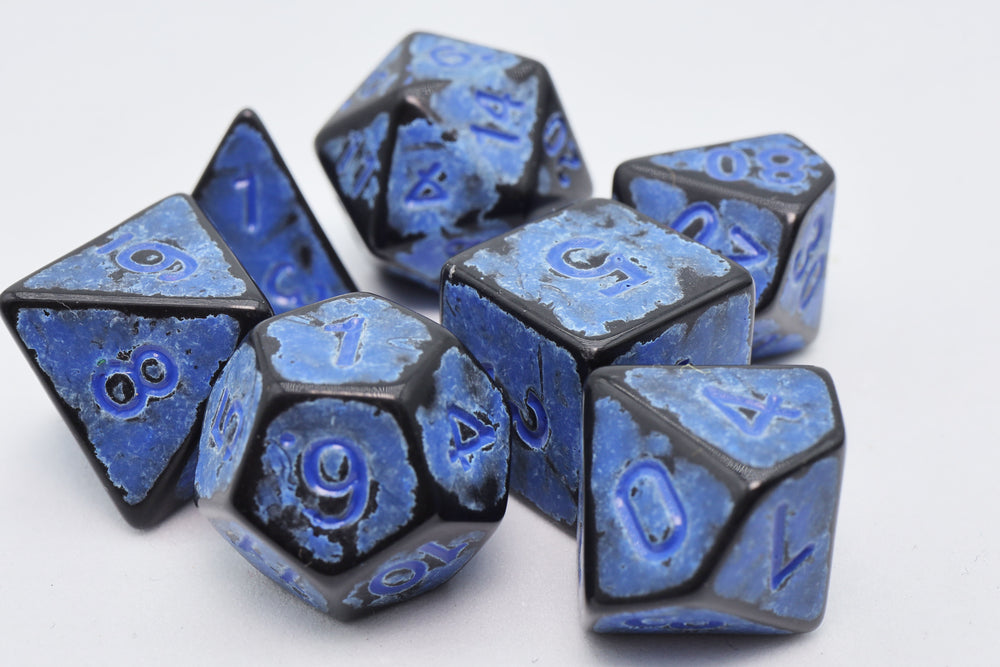 Foam Brain Games: Timeworn Blue RPG Dice Set