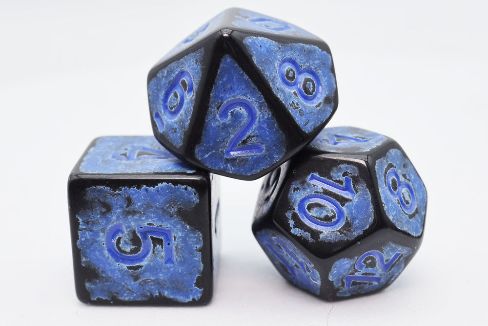 Foam Brain Games: Timeworn Blue RPG Dice Set
