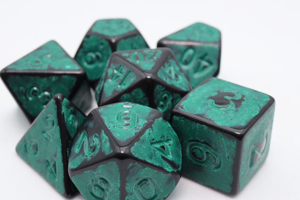 Foam Brain Games: Timeworn Green RPG Dice Set