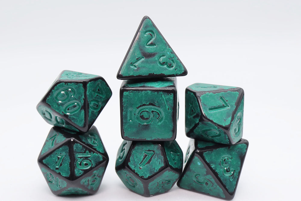 Foam Brain Games: Timeworn Green RPG Dice Set
