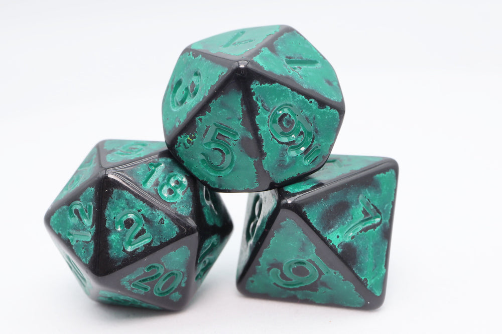 Foam Brain Games: Timeworn Green RPG Dice Set