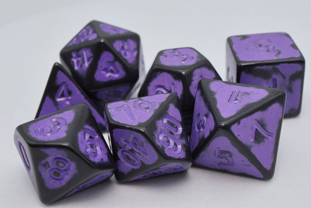 Foam Brain Games: Timeworn Purple RPG Dice Set