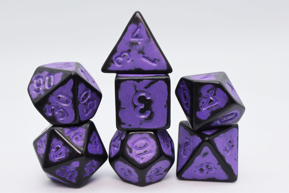 Foam Brain Games: Timeworn Purple RPG Dice Set