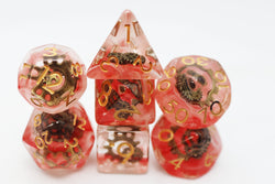 Foam Brain Games: Red Swirl Ancient Gear RPG Dice Set