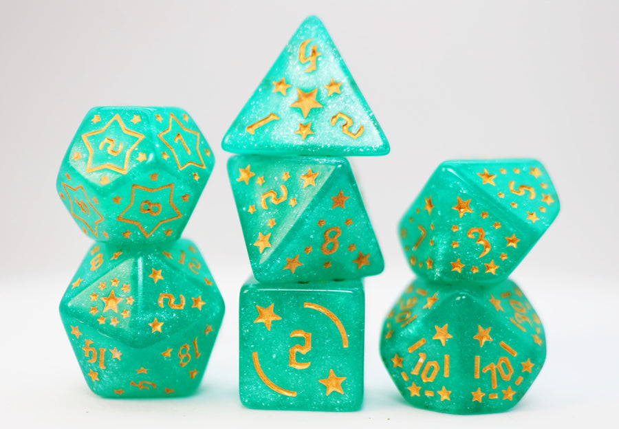 Foam Brain Games: Shooting Stars - Magnesium RPG Dice Set