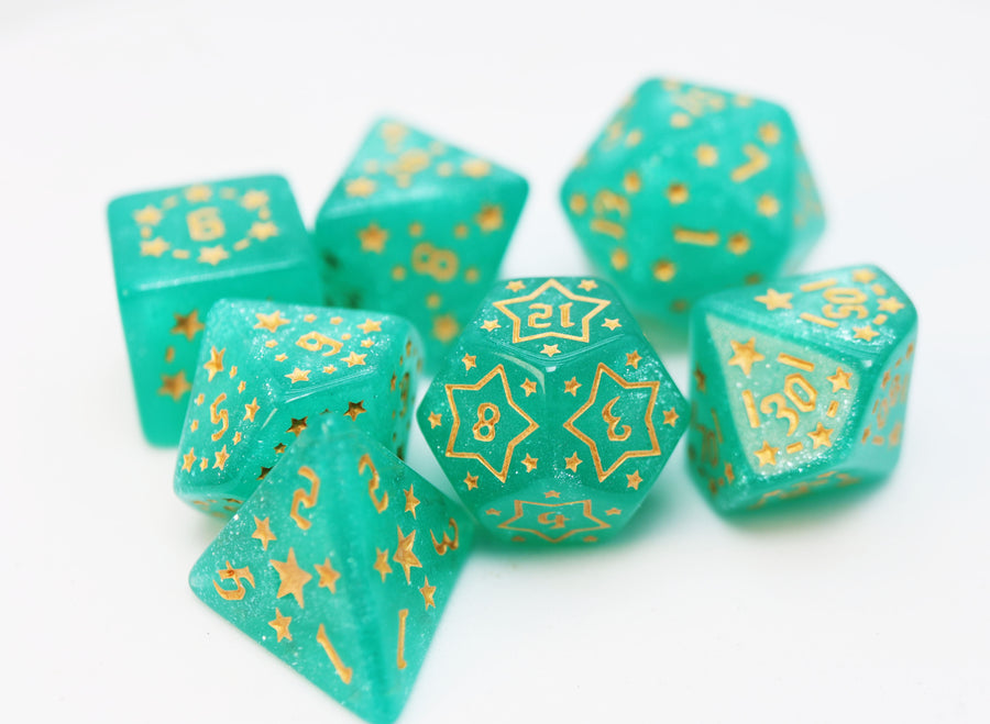 Foam Brain Games: Shooting Stars - Magnesium RPG Dice Set