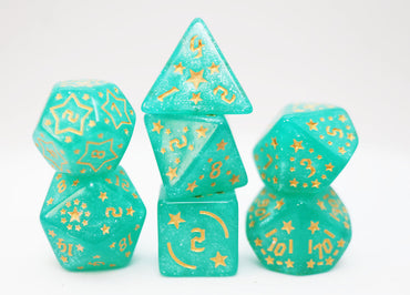 Foam Brain Games: Shooting Stars - Magnesium RPG Dice Set