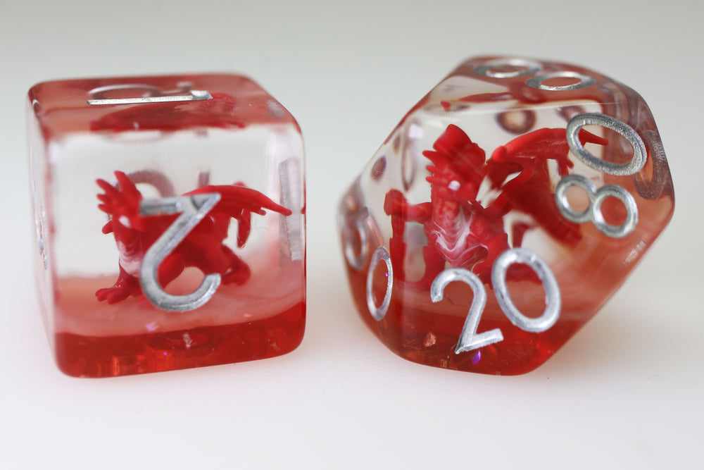 Foam Brain Games: Young Red Dragon RPG Dice Set