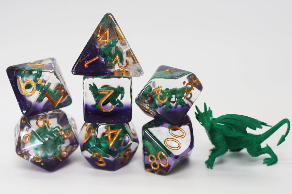 Foam Brain Games: Young Green Dragon RPG Dice Set