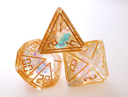 Cybernated Glass RPG Dice Set