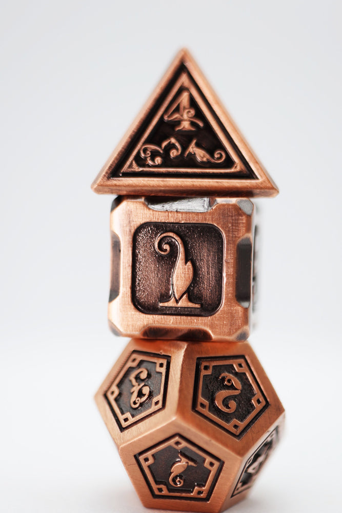 Foam Brain Games: Alchemist Metals Copper - Metal RPG Dice Set