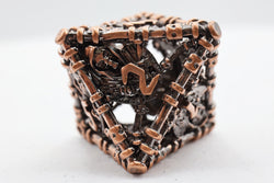 Foam Brain Games: Grim Scythe Copper - Hollow Metal RPG Dice Set