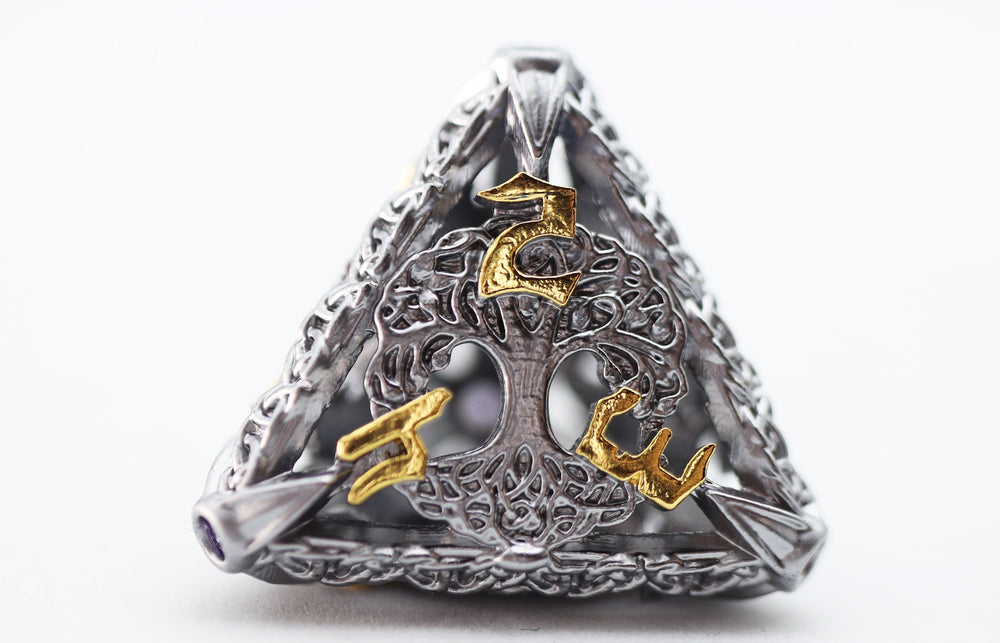 Foam Brain Games: Tree of Philomathy - Hollow Metal RPG Dice Set