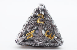 Foam Brain Games: Tree of Philomathy - Hollow Metal RPG Dice Set