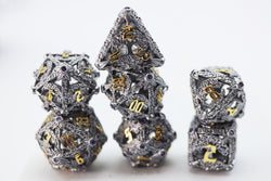 Foam Brain Games: Tree of Philomathy - Hollow Metal RPG Dice Set