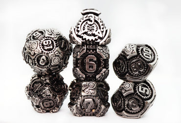 Foam Brain Games: Airship Gears Fierce Flotilla - Metal RPG Dice Set