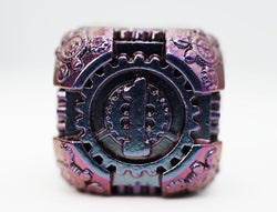 Foam Brain Games: Airship Gears - The Royal Raven - Metal RPG Dice Set