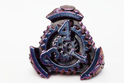 Foam Brain Games: Airship Gears - The Royal Raven - Metal RPG Dice Set