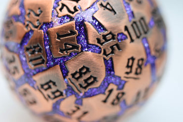 Foam Brain Games: 50 mm Metal D100 - Amethyst Veins