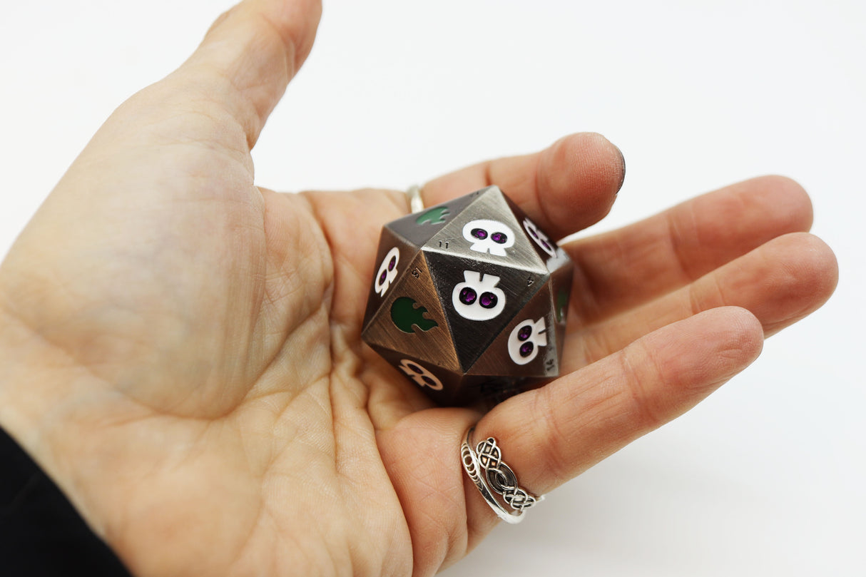 Foam Brain Games: Acquisitions Inc Death Saving Throw 35mm Metal D20