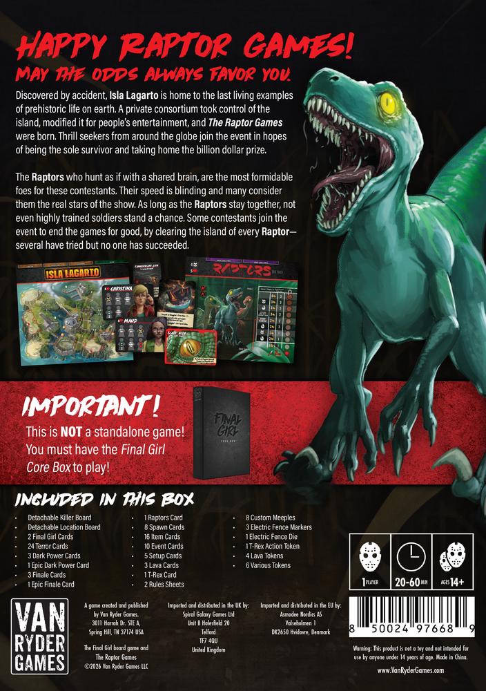 Final Girl: S4 Raptor Games Expansion
