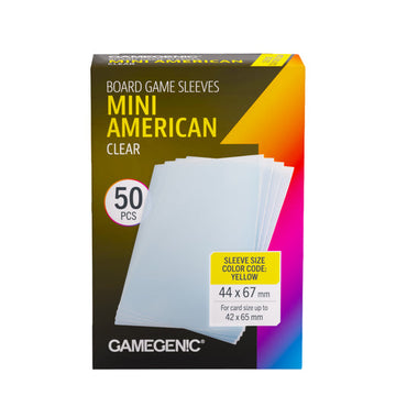 Gamegenic: Board Game Sleeves - Mini American (Clear)